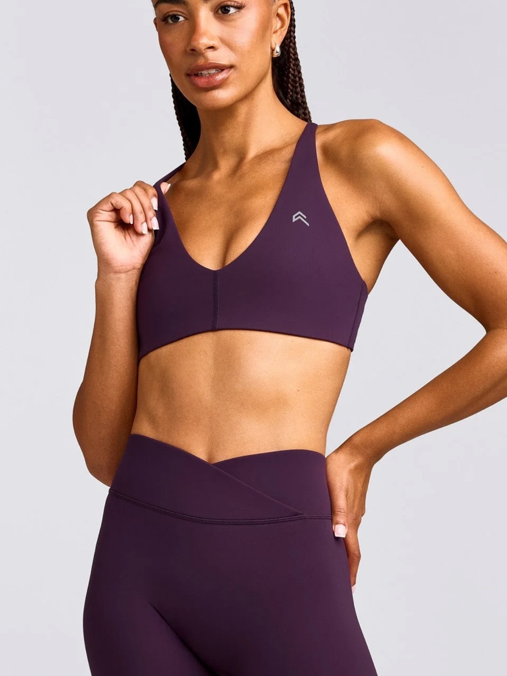 Oner Active UnifiedMove Blackberry Purple Bra & High-Waist Shorts Set